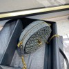 YSL Vinyle round camera denim bag
