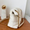 YSL LouLou Medium Quilted White Tweed Bag