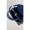 Fendi Peekaboo Iconic mini blue leather bag