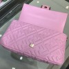 Fendi Baguete pink leather bag 32cm