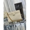 YSL Vitoirie Baby White Leather Clutch
