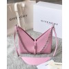 GIVENCHY Black Small Cut Out Chain Pink Bag