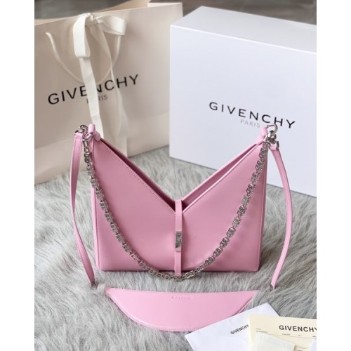 GIVENCHY Black Small Cut Out Chain Pink Bag