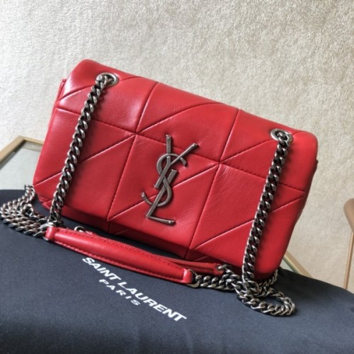 YSL JAMIE MEDIUM "CARRÉ RIVE GAUCHE " RED IN LAMBSKIN