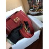 Dolce & Gabbana Small Red Calfskin DG Amore Bag