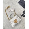 Dolce & Gabbana Silver Leather Top-Handle Bag