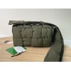 Bottega Veneta Cassette Intrecciato-nylon green cross bag