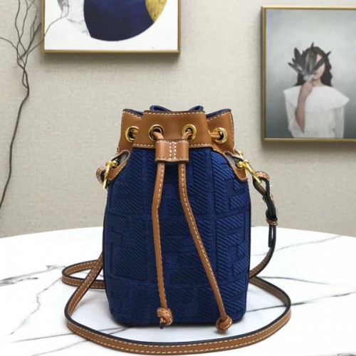 Fendi MON TRESOR blue FF leather bag