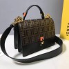 Fendi Kan I Shoulder Bag FF Black/Brown