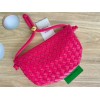 Bottega Veneta Turn Medium Pink Intrecciato Leather Bag