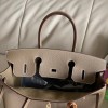 Hermes Birkin Togo Leather Silver/ Gold Hardware 30cm Bag