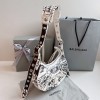 Balenciaga Le Cagole white graffiti XS shoulder bag