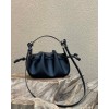 Fendi FF logo shoulder black bag 24cm