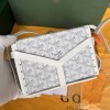 Goyard Minaudiere Coated White Canvas Bag