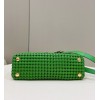Peekaboo woven green large bag