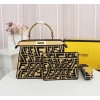 Fendi Peekaboo Iseeyou yellow tote bag