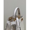 Fendi Peekaboo Grain Leather and Elaphe White Bag