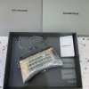 Balenciaga Hourglass Chain Silver Wallet