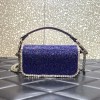 Valentino Garavani small Locò crystal embellished blue bag
