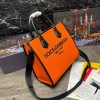 DG canvas shopper embroidered logo orange bag