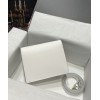 DG calfskin logo white crossbody bag