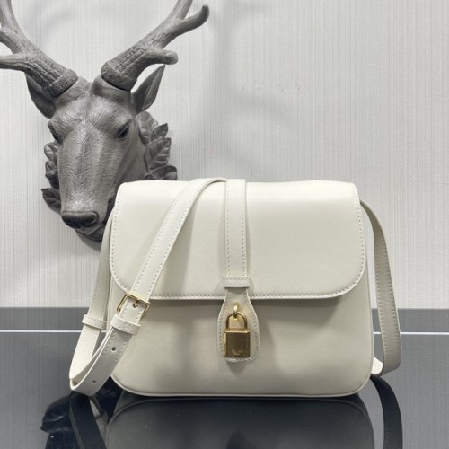 Celine Medium Tabou Smooth Calfskin White Bag