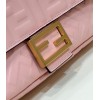 Fendi Baguette pink leather bag 26cm