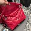 YSL Black Puffer Red Leather Large Bag