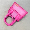 Jaquemus Le Chiquito pink leather 18cm bag