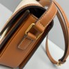 Celine Embroidery Calfskin Triiomphe Brown Bag