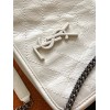 YSL Niki leather wallet-on-chain white bag