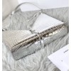 GIVENCHY Black Small Cut Out Chain Silver Bag