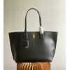 Burberry large black tote shopping bag