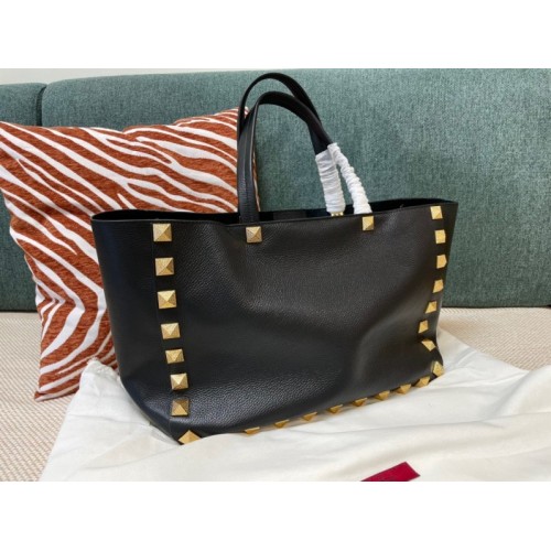 Valentino Stud tote black shopping bag