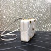 Valentino Garavani rockstud alcove white leather shoulder box bag