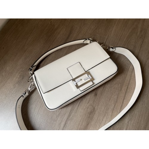 Fendi x Tiffany & Co. Baguette white leather bag