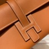 Hermes Brown Swift Jige Elan Clutch