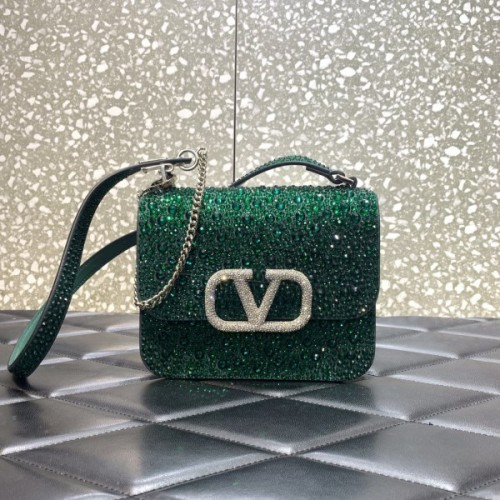 Valentino Vlsing jewel green bag