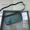 Balenciaga Gossip Small Green Crocodile Bag