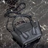 Bottega Veneta Mini intreccio leather top handle bag black