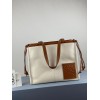 Loewe Cushion Tote in Anagram jacquard and calfskin small bag