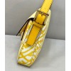 Fendi BAGUETTE 1997 yellow glazed canvas bag