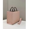 Fendi Sunshine Medium Pink Leather Shopper Bag