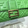 Fendi Baguete green leather bag 32cm