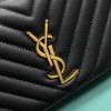 YSL becky black lampskin leather chain bag