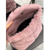 YSL Puffer Merino Shearling & Lambskin Pink 29cm