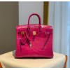Hermes birkin pink crocodile 25/30cm