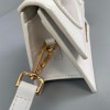 Jacquemus mini tote bag white leather 12cm