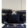 FENDI Fendace Baguette large black leather bag