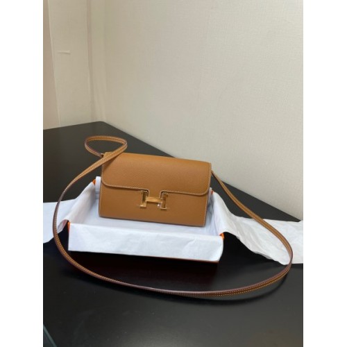 Hermes Constance Togo Epsom Brown Wallet